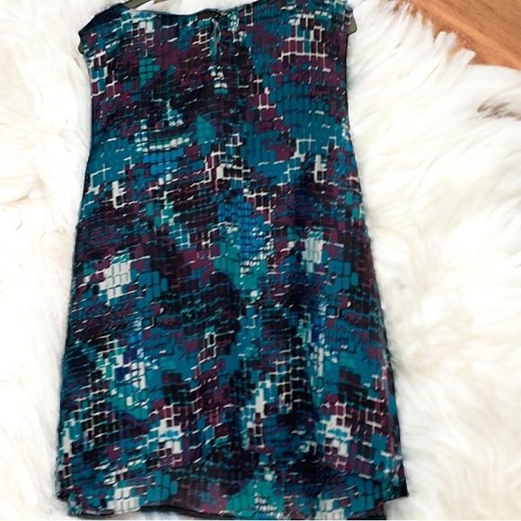 Fashion bug tank top size 2X turquoise, white, purple, black 100% polyester - Picture 2 of 7